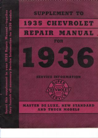 Chevrolet 1936 reparationsbog 